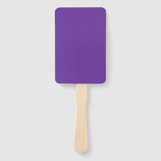 Éventail Cœur Violet Couleur Unie (Devant)