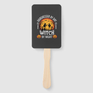 Éventail Coiffeuse Halloween le jour sorcière la nuit