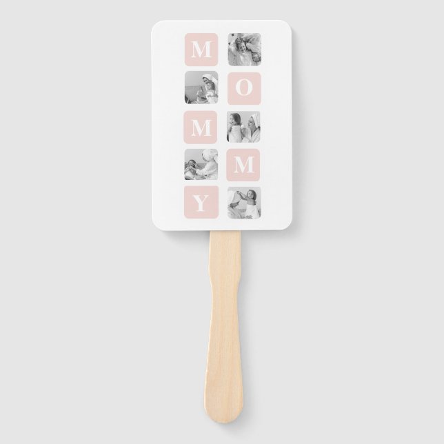 Éventail Collage tendance Photo & Pastel rose Meilleur cade (Devant)