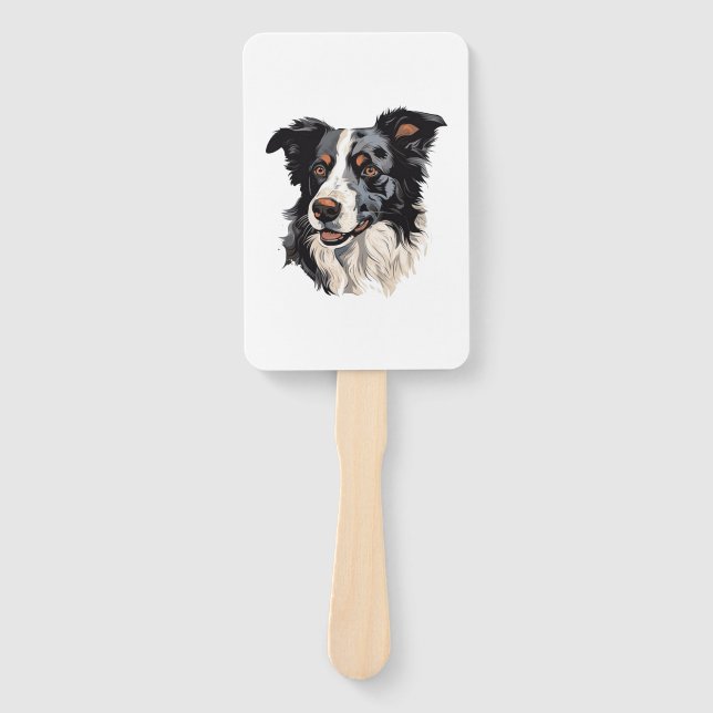 Éventail Collie Bordure Design célèbre - Design le plus int (Devant)