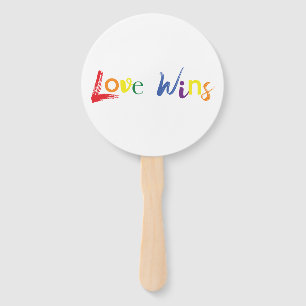 Éventail Coloré, gai, design créatif de Love Wins
