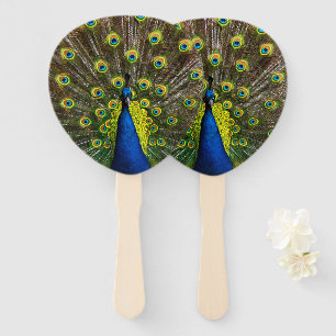 Éventail Colorful peacock