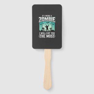 Éventail Conception de Halloween Zombie Je vais te manger_1