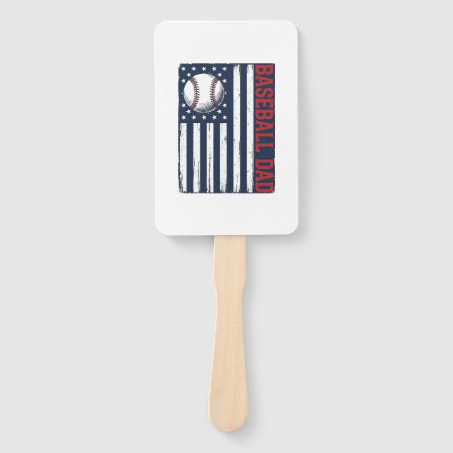 Éventail Conception de maillot de drapeau de papa de baseba (Devant)