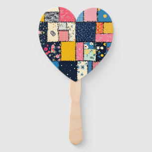 Éventail Conception de Patchwork adorable, Motif Joueur