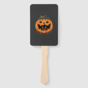 Éventail Conception de silhouette de citrouille Halloween B