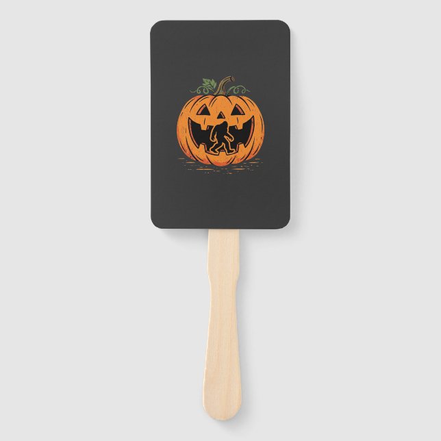 Éventail Conception de silhouette de citrouille Halloween B (Devant)