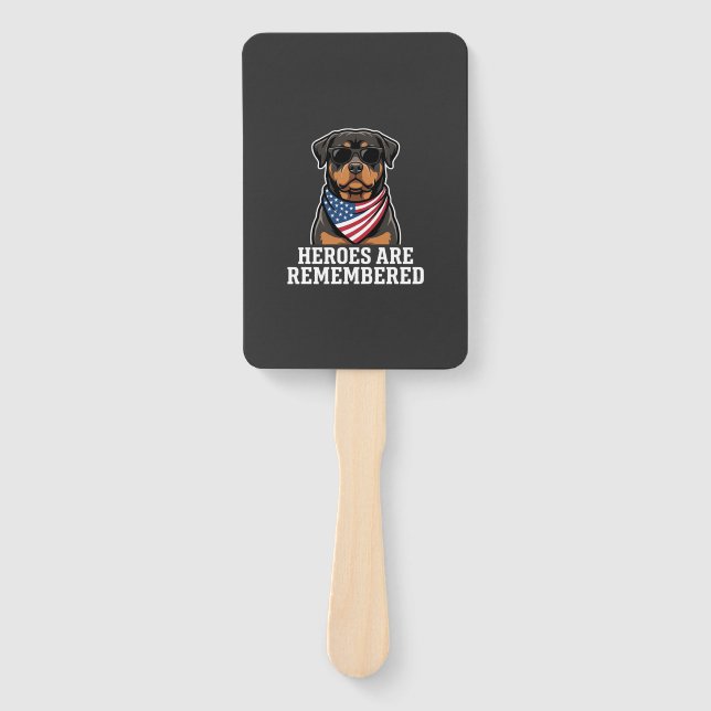 Éventail Conception de vecteur de chien héros Rottweiler pa (Devant)