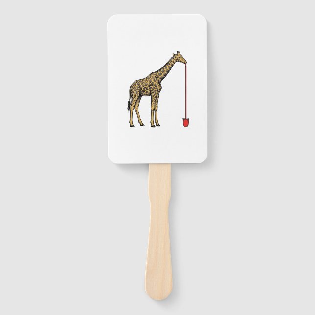 Éventail Conception de vecteur de paille à boire de girafe  (Devant)