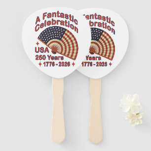 Éventail Conception de ventilateur patriotique USA 250 ans
