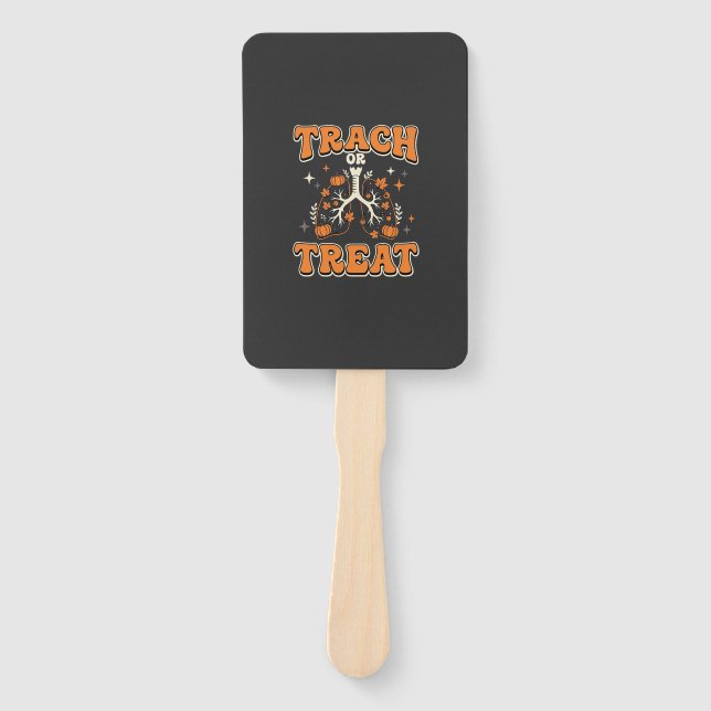 Éventail Conception Respiratoire Halloween Trach ou Treat (Devant)
