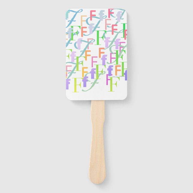 Éventail Confettis en forme de lettre "F" (Devant)