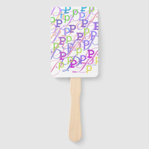 Éventail Confettis en forme de lettre "P"