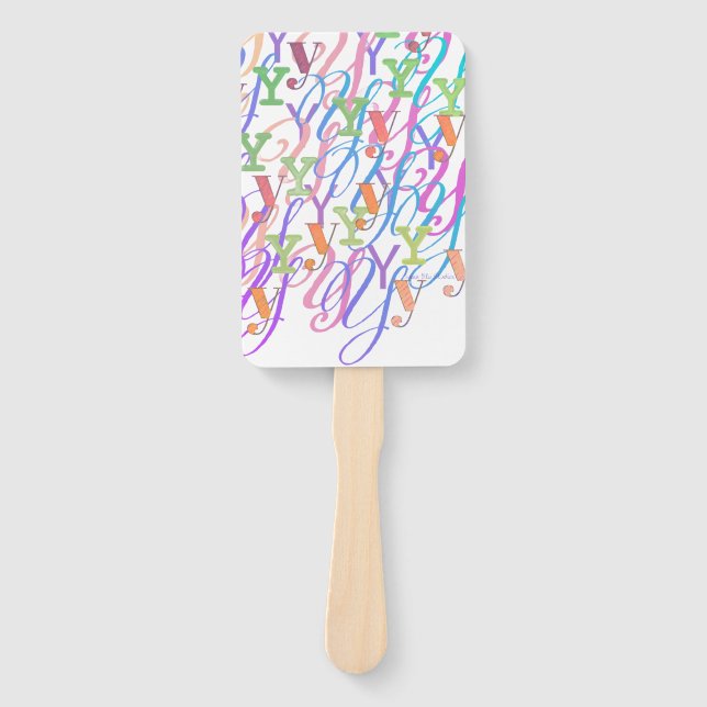 Éventail Confettis en forme de lettre "Y" (Devant)