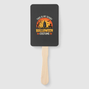 Éventail Costume Halloween effrayant Design Vintage Sunset_