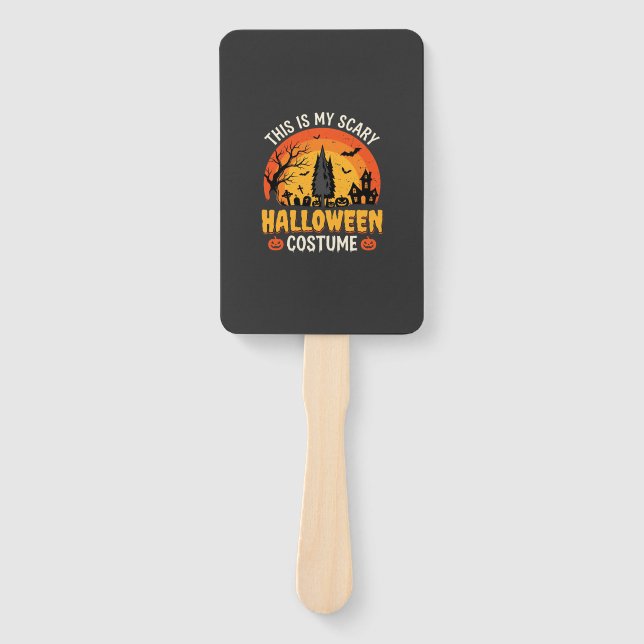 Éventail Costume Halloween effrayant Design Vintage Sunset_ (Devant)