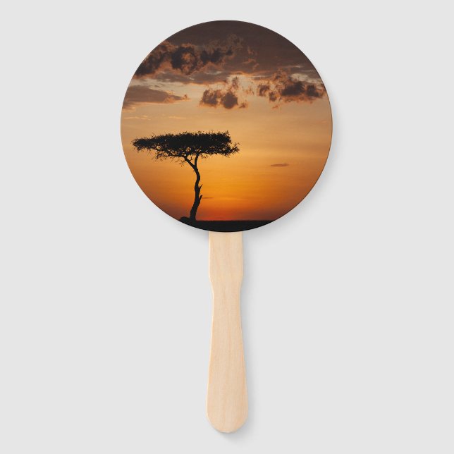 Éventail Coucher de soleil à Masai Mara (Dos)