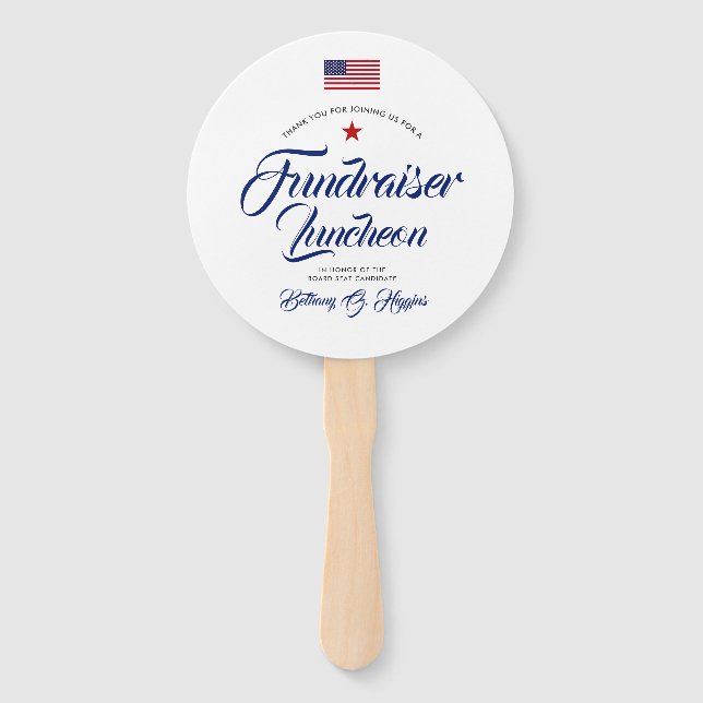 Éventail Couleurs patriotiques Thème politique | Ensemble d (Devant)