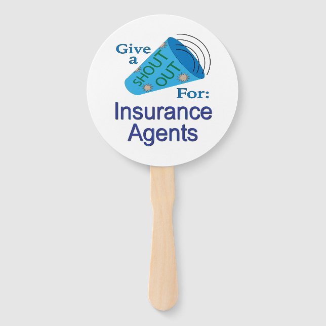 Éventail Coup de chapeau aux agents d'assurance (Devant)