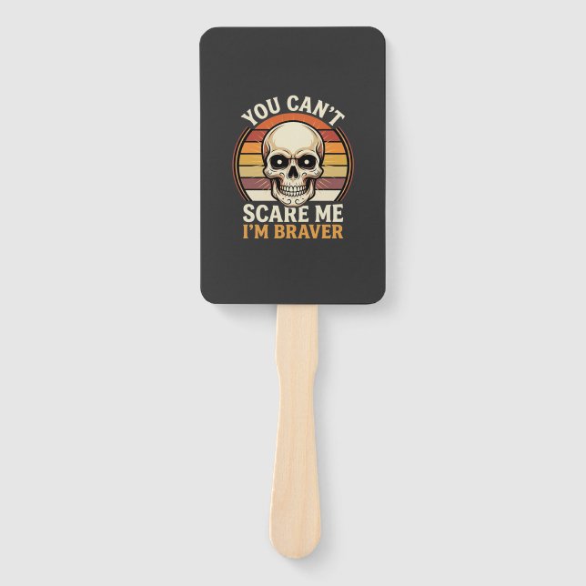 Éventail Crâne Halloween plus courageux Design d'Horreur Ré (Devant)