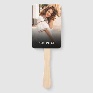 Éventail create Your Own Photo Monogram Graduation Hand Fan