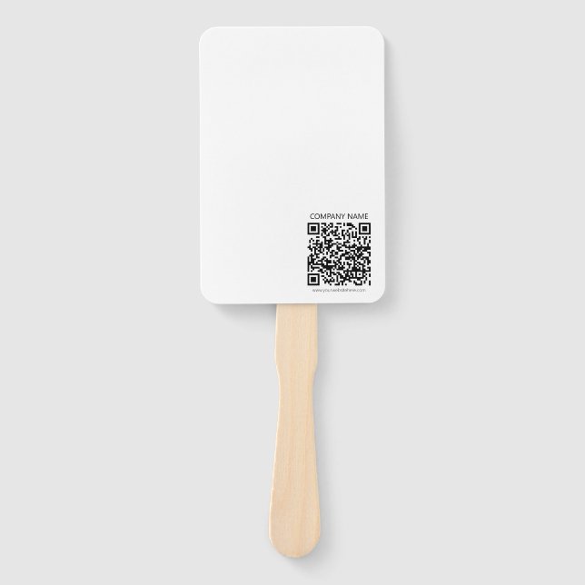 Éventail Créez votre propre code QR | Noir et blanc (Devant)