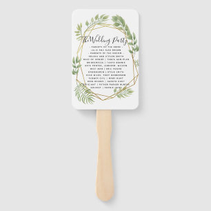 Éventail Crystal mariage HAND FANS programme ordre de servi