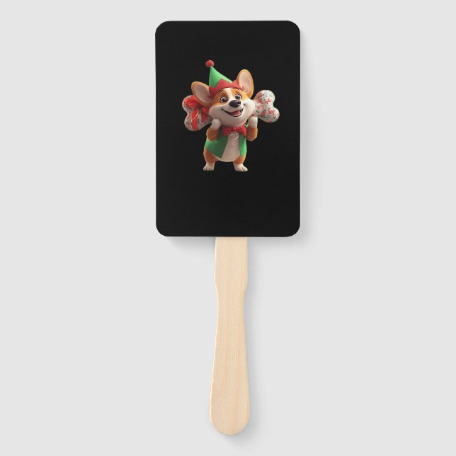 Éventail Cute Christmas Corgi Classic T-Shirt (Devant)