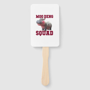 Éventail Cute MOO DENG SQUAD Baby Hippo Team Cheer Girls Te