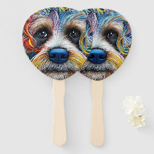Éventail Cute Pop Art Terrier