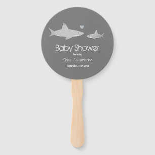 Éventail Cute Sharks Solid Grey Arrière - plan   Baby show