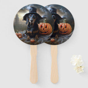 Éventail Dachshund Halloween Épouvantable