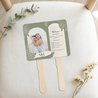 Éventail de cérémonie de mariage à arche florale v