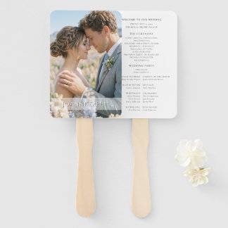 Éventail de cérémonie de mariage personnalisé avec