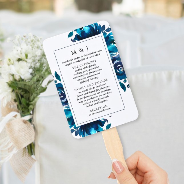 Éventail de programme de invitation de mariage flo (Créateur téléchargé)