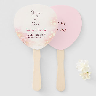 Éventail de programme de mariage floral aquarelle