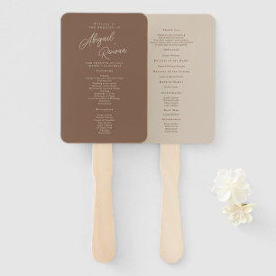 Éventail de programme minimaliste marron beige mod