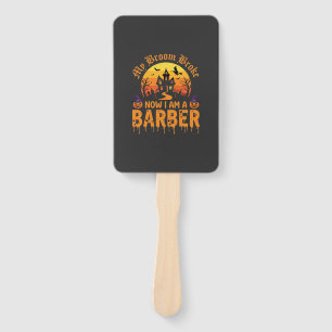 Éventail Décoration de barbier d'Halloween Broom Sorcière B