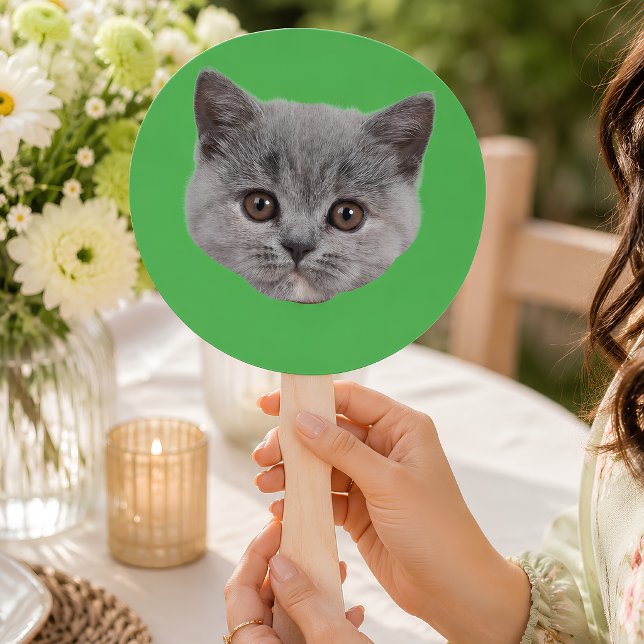 Éventail Découpage de chat à visage personnalisé Enterremen (Créateur téléchargé)