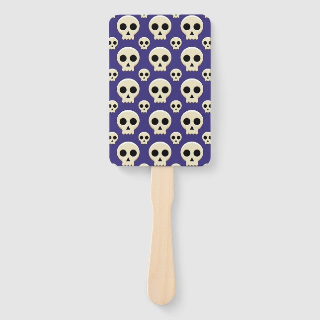 Éventail Déplaisant Cute Kawaii Goth Motif crâne (Devant)