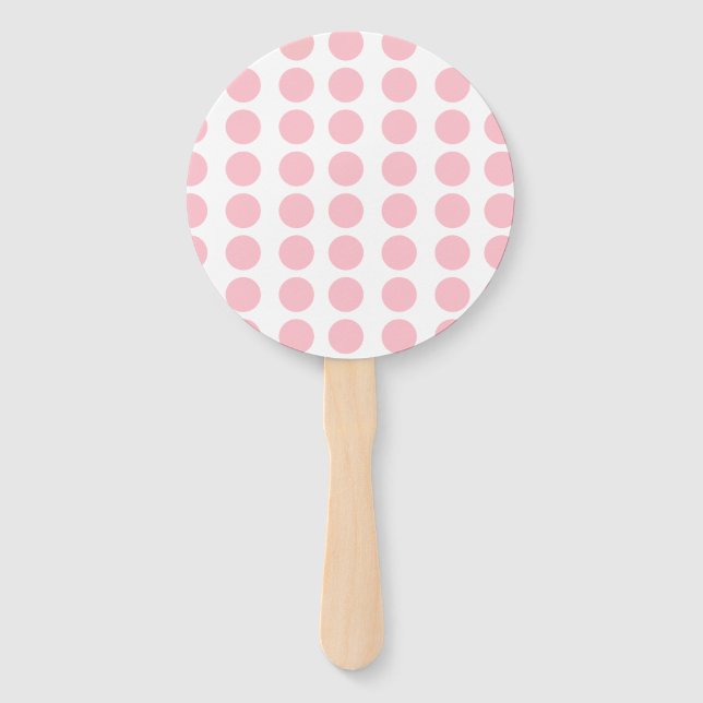 Éventail Design Pois rose (Devant)