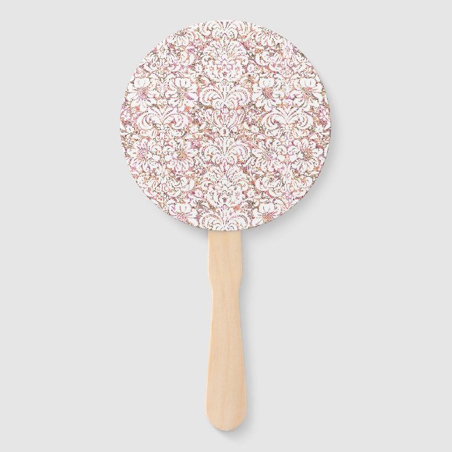 Éventail Design vintage rose pâle (Devant)