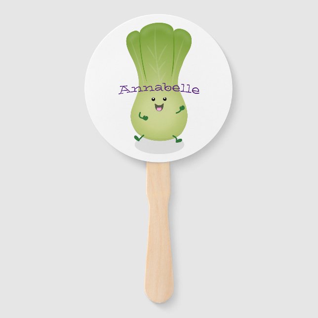 Éventail dessin animé mignon de bok choy (Devant)