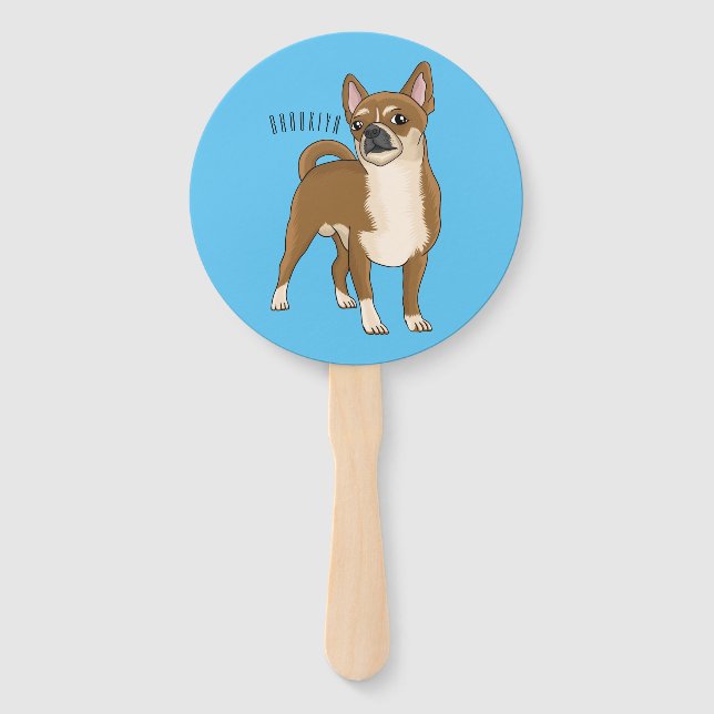 Éventail Dessin de Chihuahua pour chien (Devant)