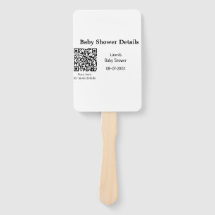 Éventail DÉTAILS DU baby shower QR SCAN CODE RU MODERNE MIN