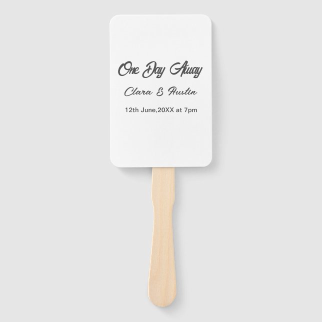 Éventail Dîner de répétition Un jour avant le nom de la nui (Devant)