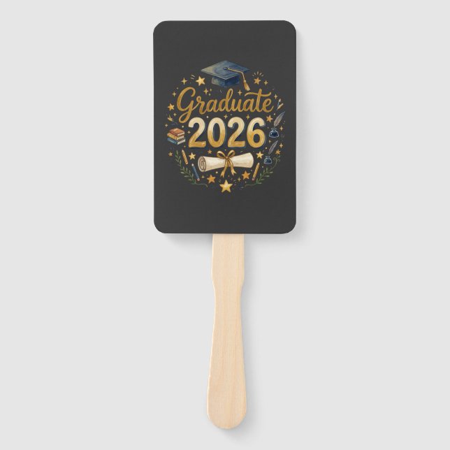 Éventail Diplômé sur mesure de la promotion 2026 Famille pe (Devant)