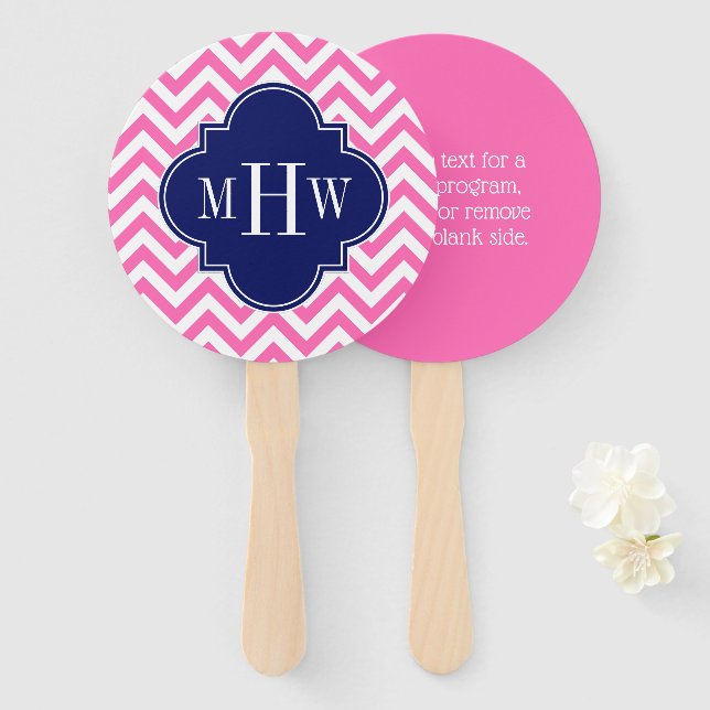 Éventail do-it-yourself Arrière - plan Wht Chevron ZigZag B (Devant et derrière)