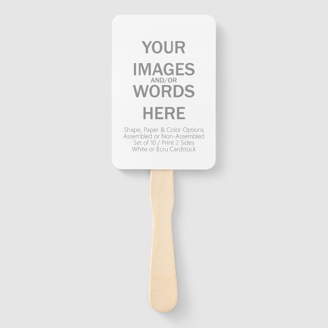 Éventail do-it-yourself (Autres options) - (Devant)