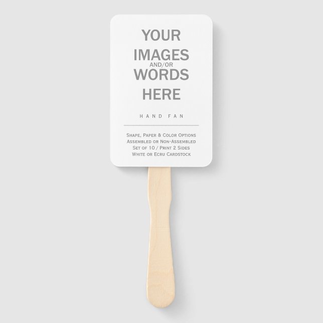 Éventail do-it-yourself (Options de forme) - (Devant)